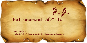 Hellenbrand Júlia névjegykártya